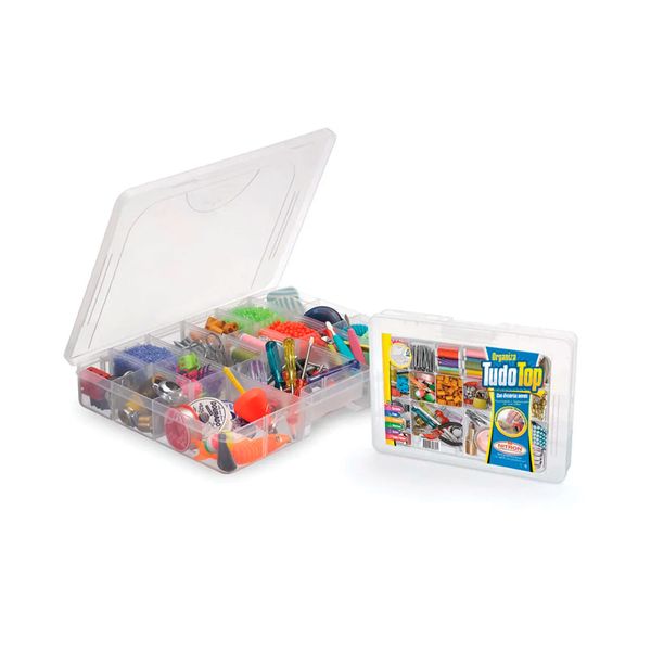 Maleta Caixa Organizador Top Grande Com Divisórias Móvel Artesanato Parafusos Bijuterias Maleta Caixa Organizador Top Grande Com Divisórias Móvel Artesanato Parafusos Bijuterias