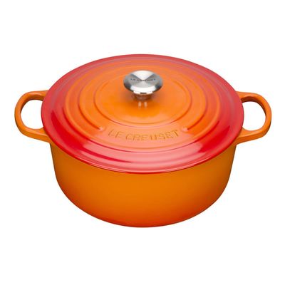 PANELA REDONDA LE CREUSET 28CM SIGNATURE AZUL MARSEILLE