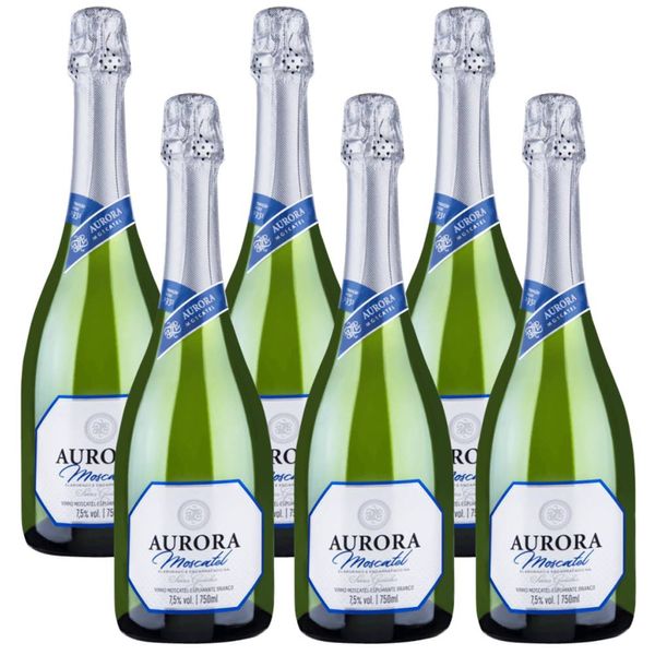 Kit 06 Unidades Espumante Aurora Moscatel 750ml
