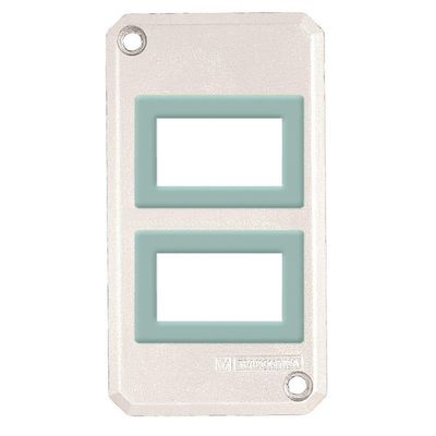 Tampa para condulete 1" com 2  postos horizontal para sistema modular