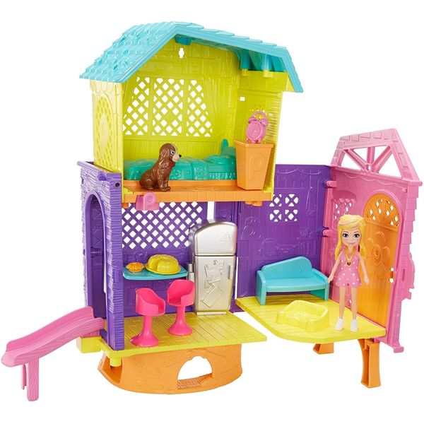 Mini Boneca - Polly Pocket - Club House da Polly - Espaços Secretos - Mattel GMF81 Mini Boneca - Polly Pocket - Club House da Polly - Espaços Secretos - Mattel GMF81