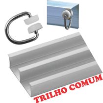 Cortina 2 Mts Voal Sala Quarto para Trilho Comum Barata Branca
