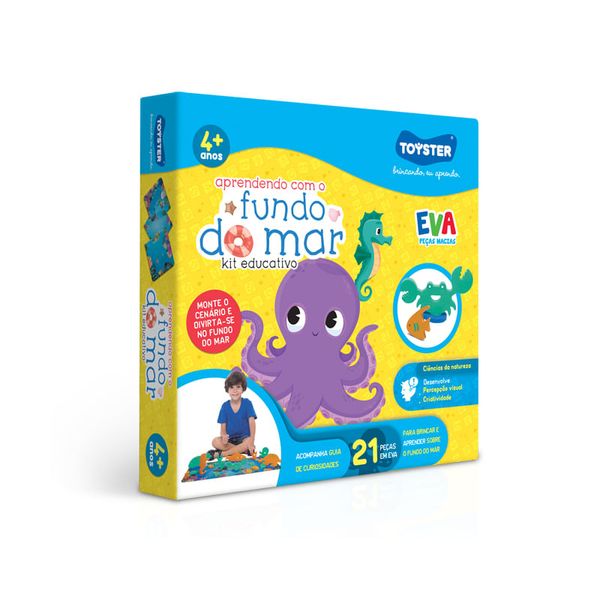 Kit Educativo - Aprendendo com o Fundo do Mar - Toyster TOYS2675 Kit Educativo - Aprendendo com o Fundo do Mar - Toyster TOYS2675