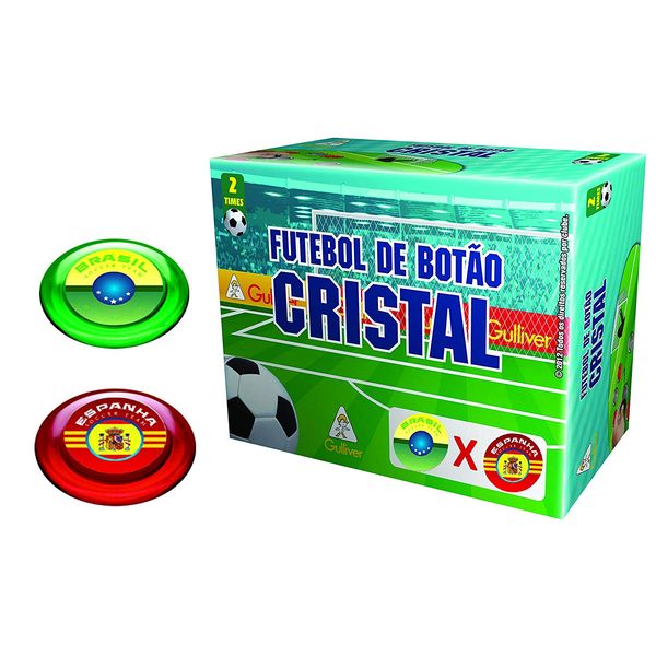 Futebol Botão Cristal Brasil x Espanha - Gulliver GUL0384