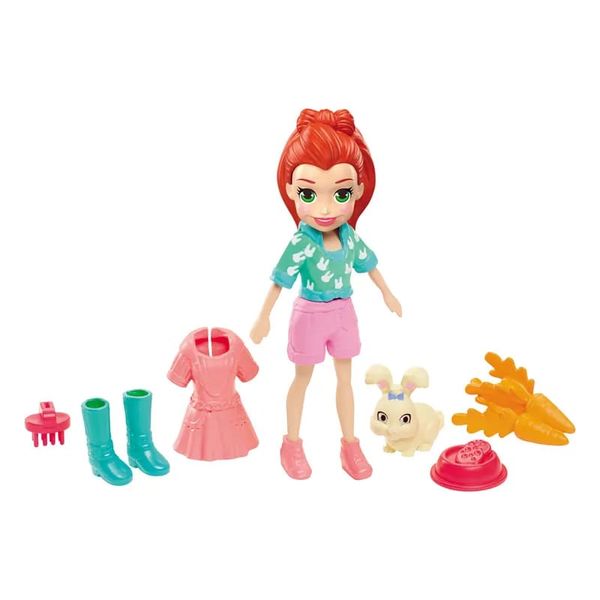 Boneca e Acessórios - Polly Pocket - Polly e Coelhinho - Mattel GDM11 Boneca e Acessórios - Polly Pocket - Polly e Coelhinho - Mattel GDM11