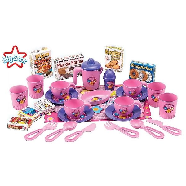 Kit de Jantar Infantil - Meu Cházinho - Big Star PAIS0269 Kit de Jantar Infantil - Meu Cházinho - Big Star PAIS0269