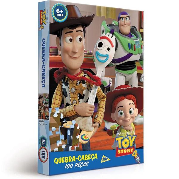 Quebra-Cabeça - 100 Peças - Disney - Toys Story 4 - Toyster TOYS2630 Quebra-Cabeça - 100 Peças - Disney - Toys Story 4 - Toyster TOYS2630
