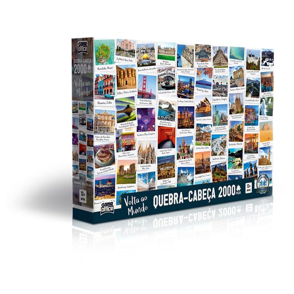 Quebra-Cabeça - 2000 Peças - Volta ao Mundo - Toyster TOYS2521 Quebra-Cabeça - 2000 Peças - Volta ao Mundo - Toyster TOYS2521