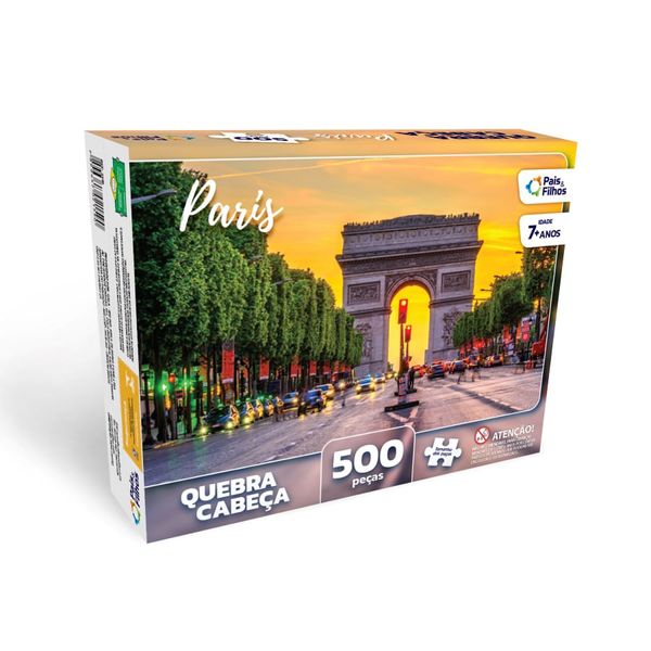 Quebra Cabeça - 500 Peças - Paris - Pais E Filhos PAIS2978