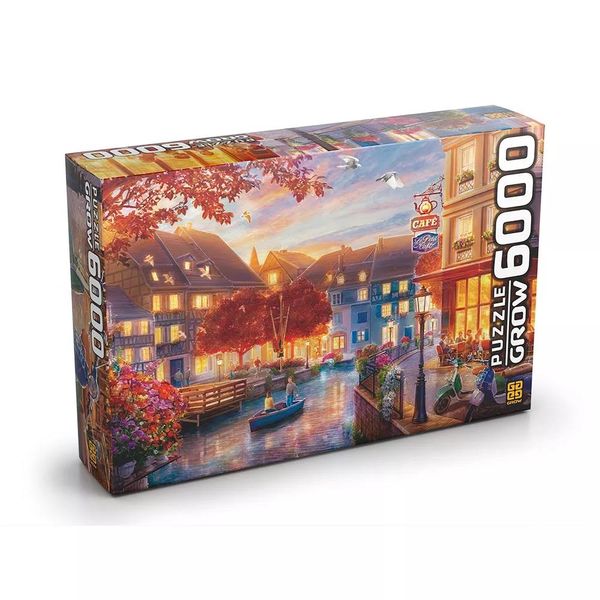 Quebra-Cabeça - Le Petit Café - 6000 Peças - Grow GROW03465 Quebra-Cabeça - Le Petit Café - 6000 Peças - Grow GROW03465