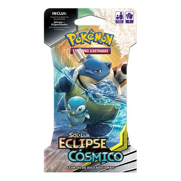 Deck Pokémon - Blister Unitário - Sol e Lua 12 - Eclipse Cósmico - Blastoise - Copag 99574