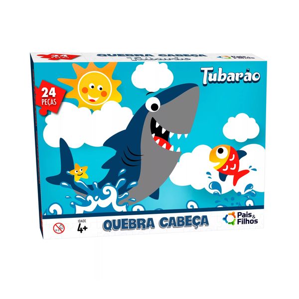 Quebra Cabeça - 24 Peças - Tubarão - Pais e Filhos PAIS0998