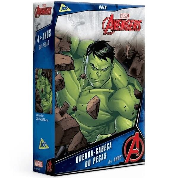 Quebra Cabeça - 60 peças - Marvel - Vingadores - Hulk - Toyster TOYS2685