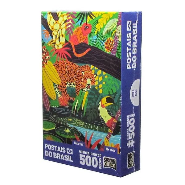Quebra Cabeça - 500 Peças Nano - Postais do Brasil - Natureza - Toyster TOYS2689
