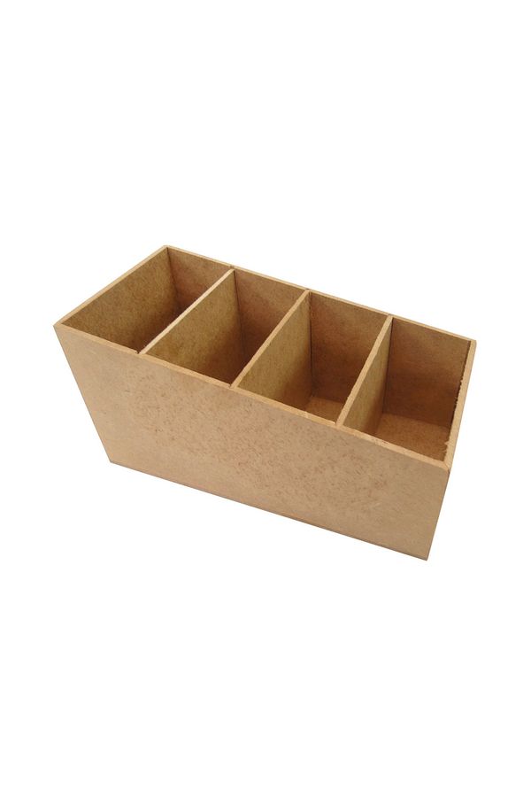 Porta Controle com 4 Divisórias de Mdf 18x9x9cm