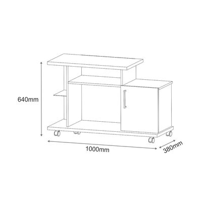 Rack Decorativo Compacto Frodo TV até 26 Pol Cinamomo/Off White G26 - Gran Belo