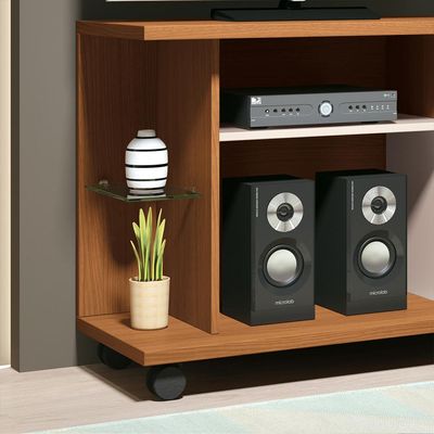 Rack Decorativo Compacto Frodo TV até 26 Pol Cinamomo/Off White G26 - Gran Belo