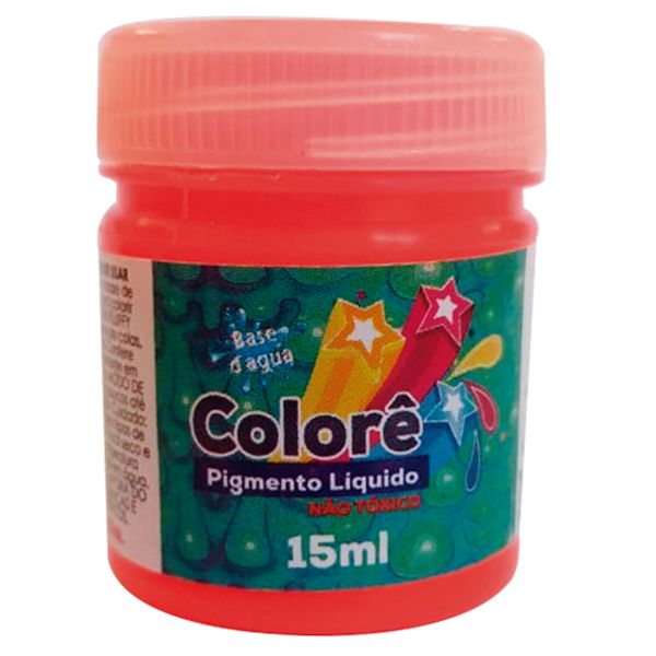 Corante Líquido Neon com 15ml Vermelho