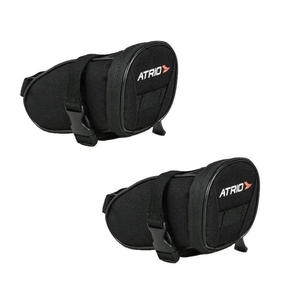 Kit 2 Bolsas de Selim BI093 para Bicicleta com Capacidade de 1 Litro Preto - Atrio