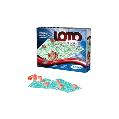 Jogo Loto Xalingo com 48 Cartelas