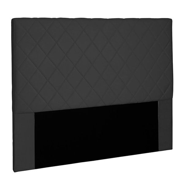 Cabeceira Decorativa 1,40M Baelon Suede Preto - Gran Belo
