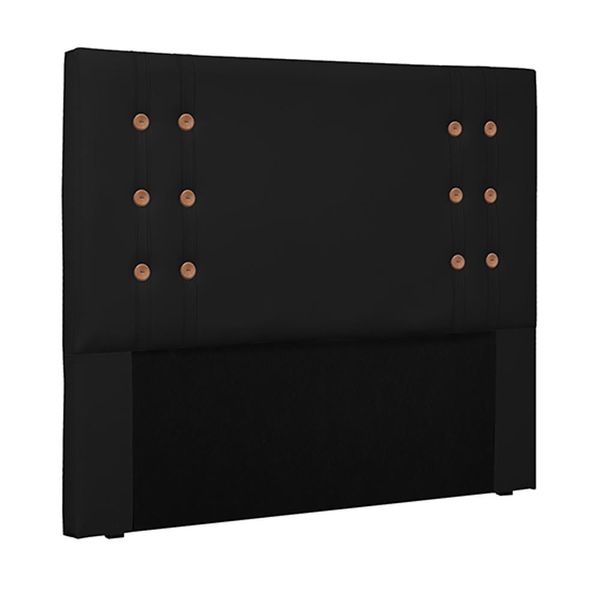 Cabeceira Decorativa 1,40M Kors PU Preto - Gran Belo