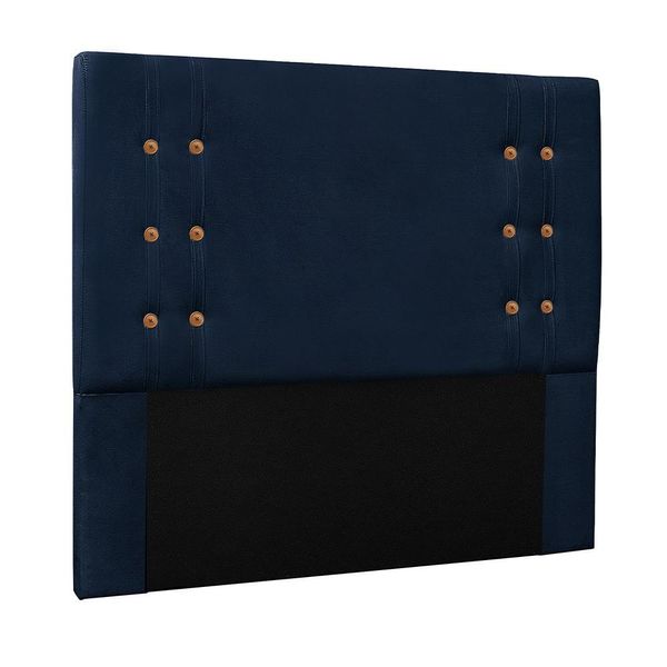 Cabeceira Decorativa 1,40M Kors Suede Azul Marinho - Gran Belo