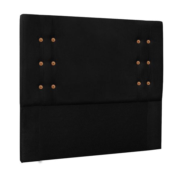 Cabeceira Decorativa 1,40M Kors Suede Preto - Gran Belo