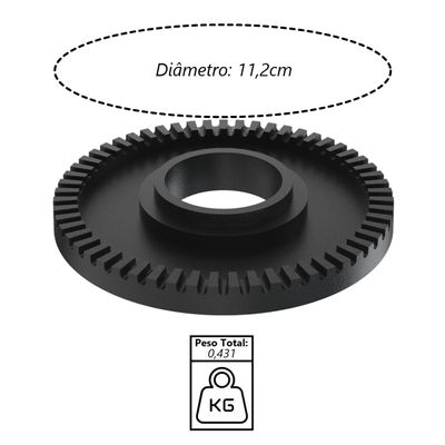 Queimador Duplo Completo Para Fogão Industrial de Ferro 23cm