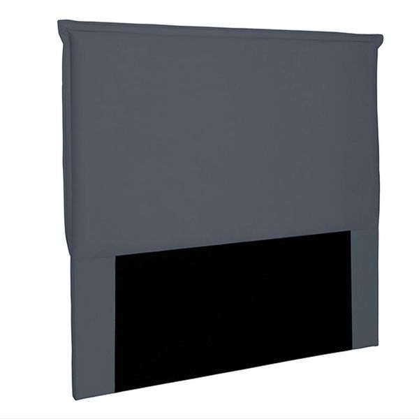 Cabeceira Decorativa Casal 1,40M Trento Suede Cinza - Gran Belo