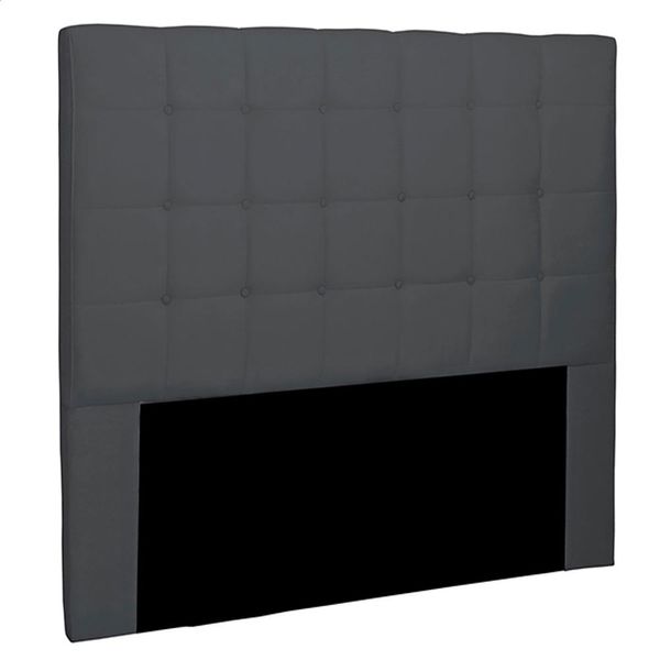 Cabeceira Decorativa Casal 1,40M Tropea Suede Cinza - Gran Belo