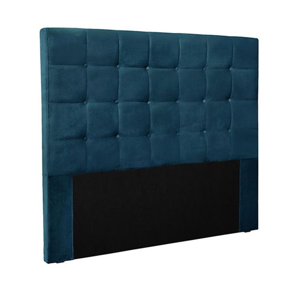 Cabeceira Decorativa Queen Size 1,60M Tropea Veludo Azul Marinho - Gran Belo