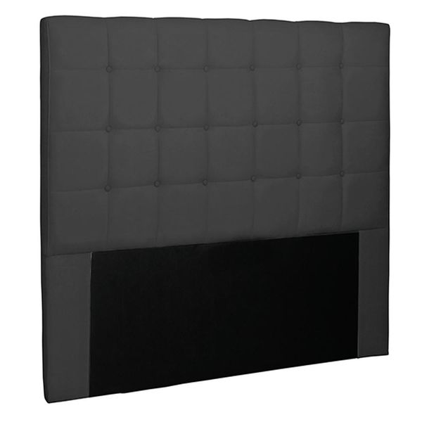 Cabeceira Decorativa Casal 1,40M Tropea Suede Preto - Gran Belo