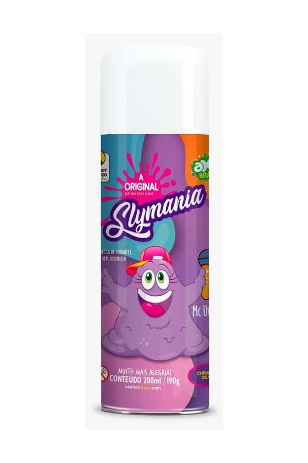 Espuma para Slime Slymania 200ml Mc Uvinha Roxa