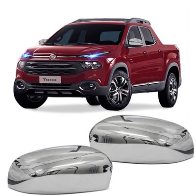 Jogo Aplique Capa Cromada Retrovisor Fiat Toro Compass 2016