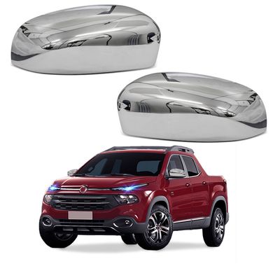 Jogo Aplique Capa Cromada Maçaneta Retrovisor Fiat Toro 2020