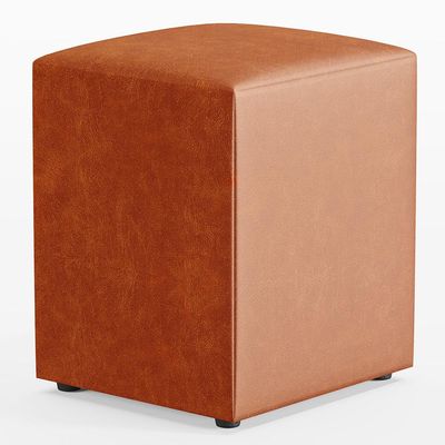 Kit 02 Puffs Quadrado L02 Decorativo Couríssimo Camel - Lyam Decor