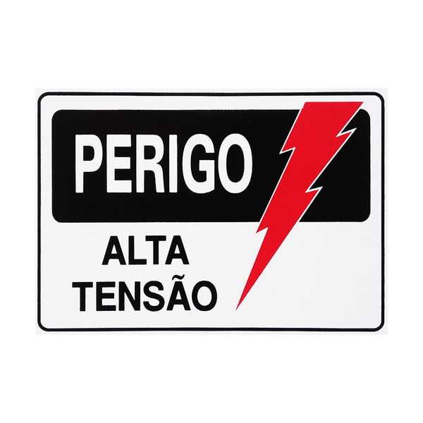 Placa De Sinalização Perigo Alta Tensão 30x20 Acesso - S-217 F9e
