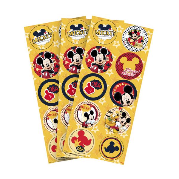 Adesivo Decorativo Mickey com 3 Cartelas Regina