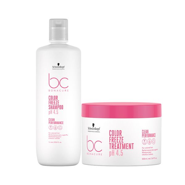 Schwarzkopf BC Clean Color Freeze pH 4.5 Shampoo 1L e Máscara 500ml Schwarzkopf BC Clean Color Freeze pH 4.5 Shampoo 1L e Máscara 500ml