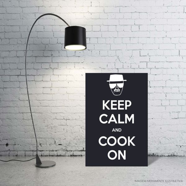Quadro Decorativo  MDF 3mm 20x28,5 cm Keep Calm and Cook on