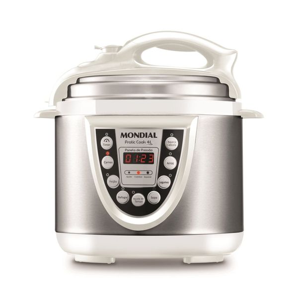 Panela de Pressão Mondial Eletrônica Branca PE-29 Panela de Pressão Mondial Eletrônica Branca PE-29