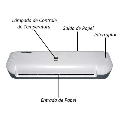Kit Plastificadora Laminadora 110v e Polaseal A4 0,05 100und