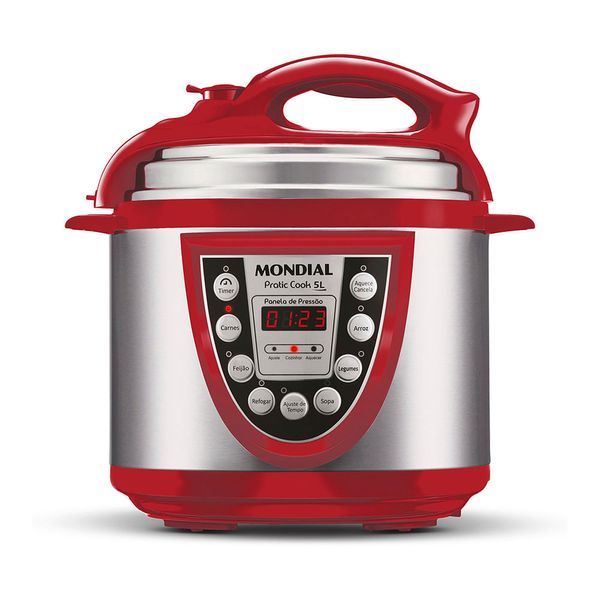 Panela de Pressão Elétrica Mondial Pratic Cook PE-12 Panela de Pressão Elétrica Mondial Pratic Cook PE-12
