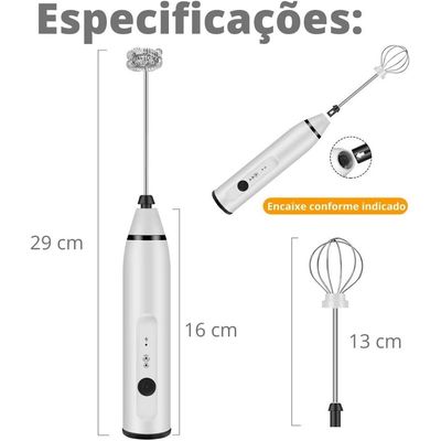 Mixer Misturador Processador De Bebidas Ovos Alimentos Portátil Elétrico Bateria Inox Recarregável CORES