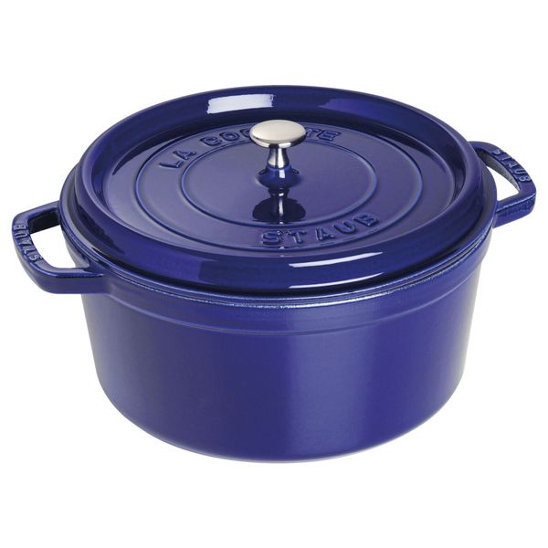 CAÇAROLA STAUB REDONDA FERRO FUNDIDO 28 CM - Azul Marinho