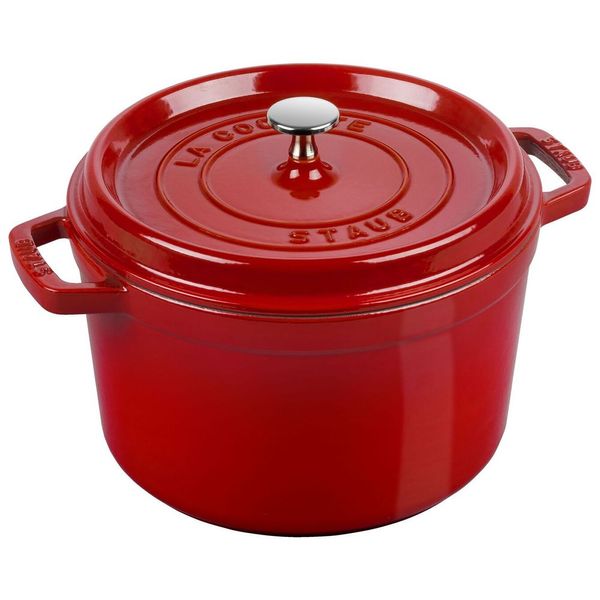 CACAROLA STAUB REDONDA ALTA FERRO FUNDIDO 24 CM CEREJA 405014850/1101025