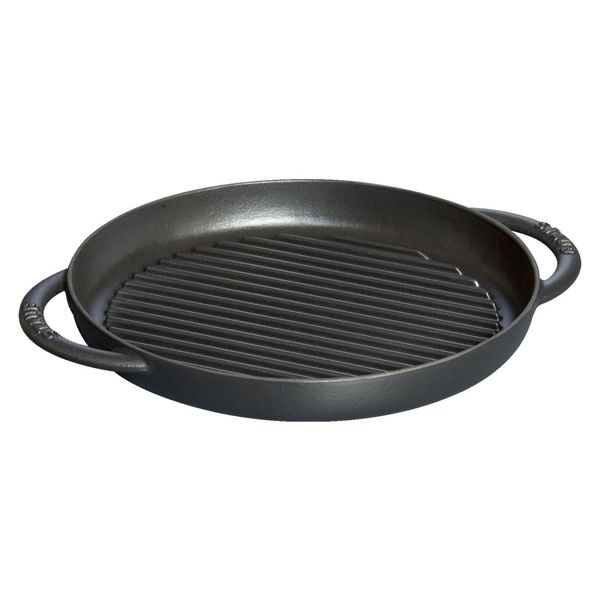 GRELHA STAUB REDONDA COM ALÇA FERRO FUNDIDO 26 CM - Preto 405093770 / 1203023