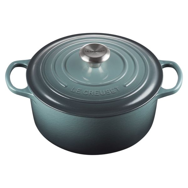 PANELA REDONDA LE CREUSET 26CM SIGNATURE FERRO ESMALTADO OCEAN 21177263602430