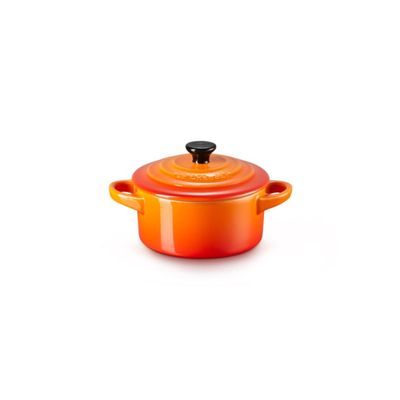 MINI COCOTTE LE CREUSET 250 ML 10CM PUXADOR PRETO LARANJA 71901100900100